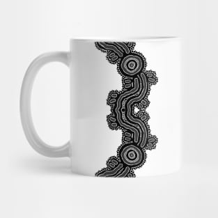 Aboriginal Art - Road Black Mug